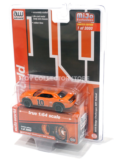 Auto World 1:64 Mijo Exclusive 2019 Dodge Challenger SRT Hellcat Custom Orange Limited 3,000 Pieces